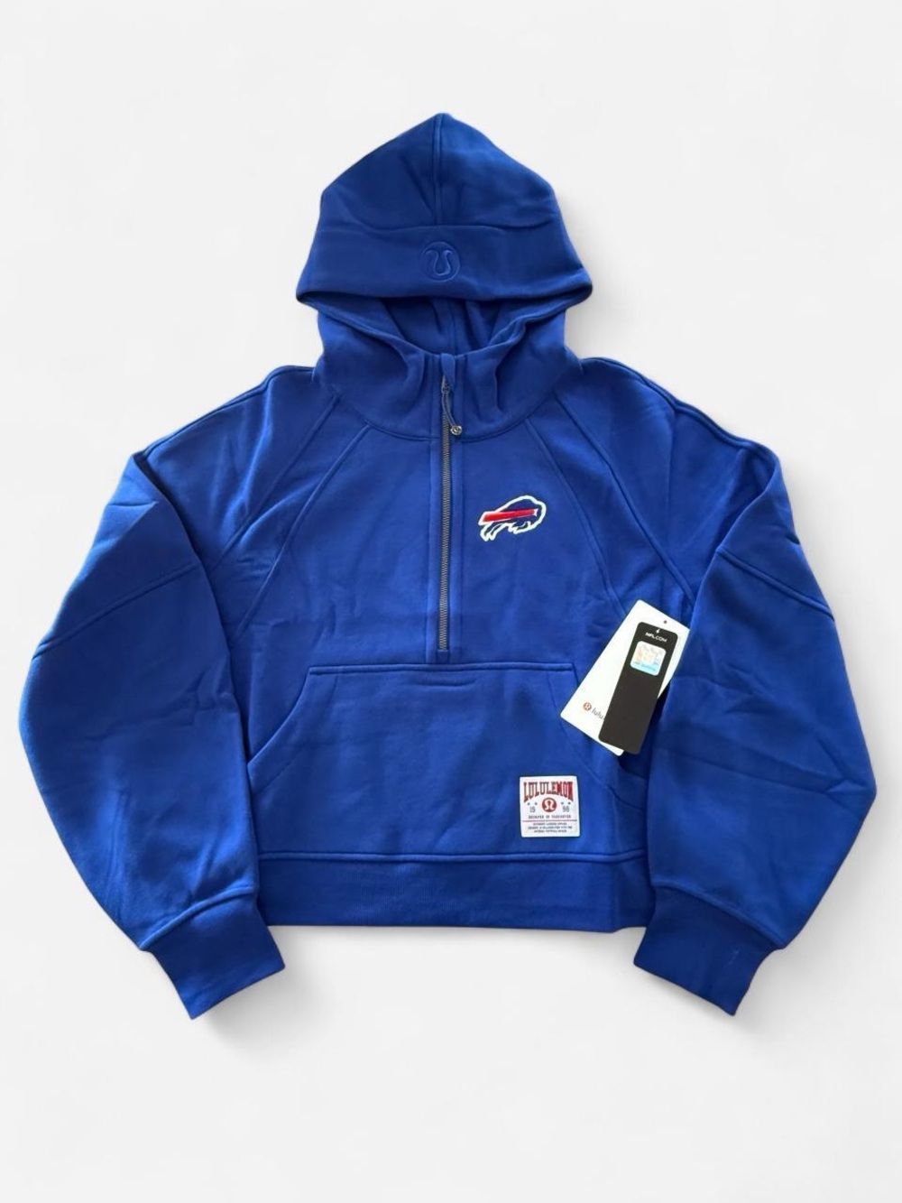 Lululemon NFL Buffalo Bills Scuba Half Zip Hoodie Blue Women’s XS/S NWT NIB
